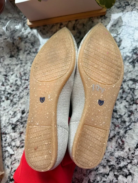 NWOT Rothy’s The Point Flats in Diamond Metallic Toe Size 8 - Picture 6 of 7